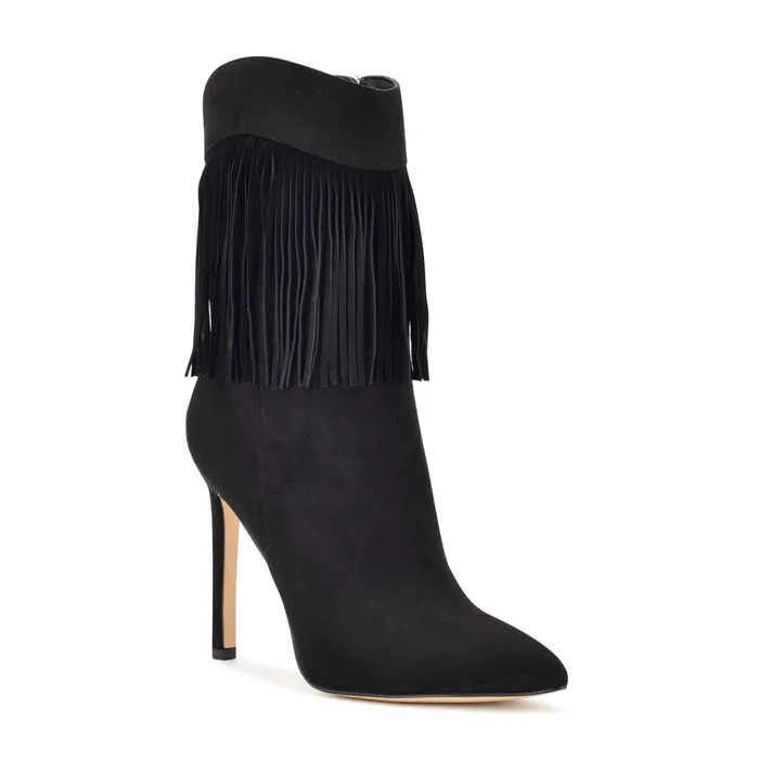 Tries Heeled Fringe Booties Tries Heeled Fringe Booties