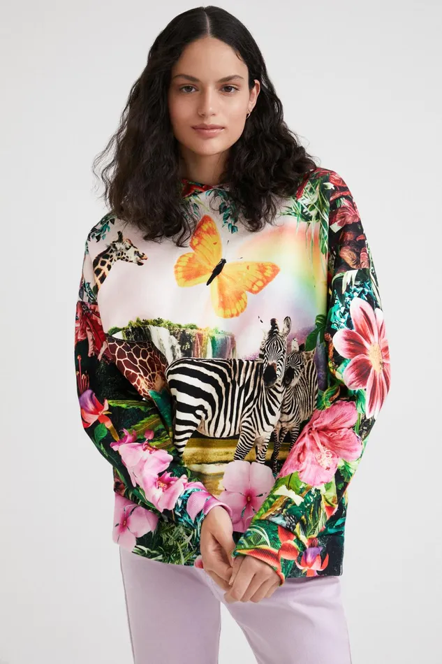 Tropical Sweatshirt Women Desigual Sweatshirts