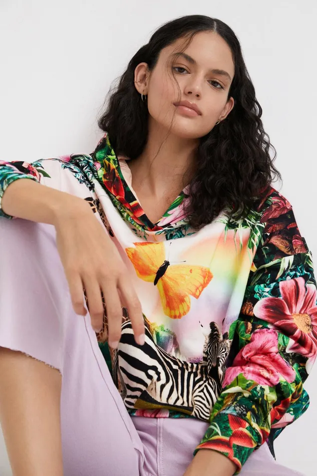 Tropical Sweatshirt Women Desigual Sweatshirts