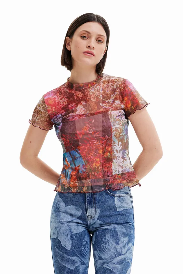 Tulle Print Tshirt Women Desigual Tshirts