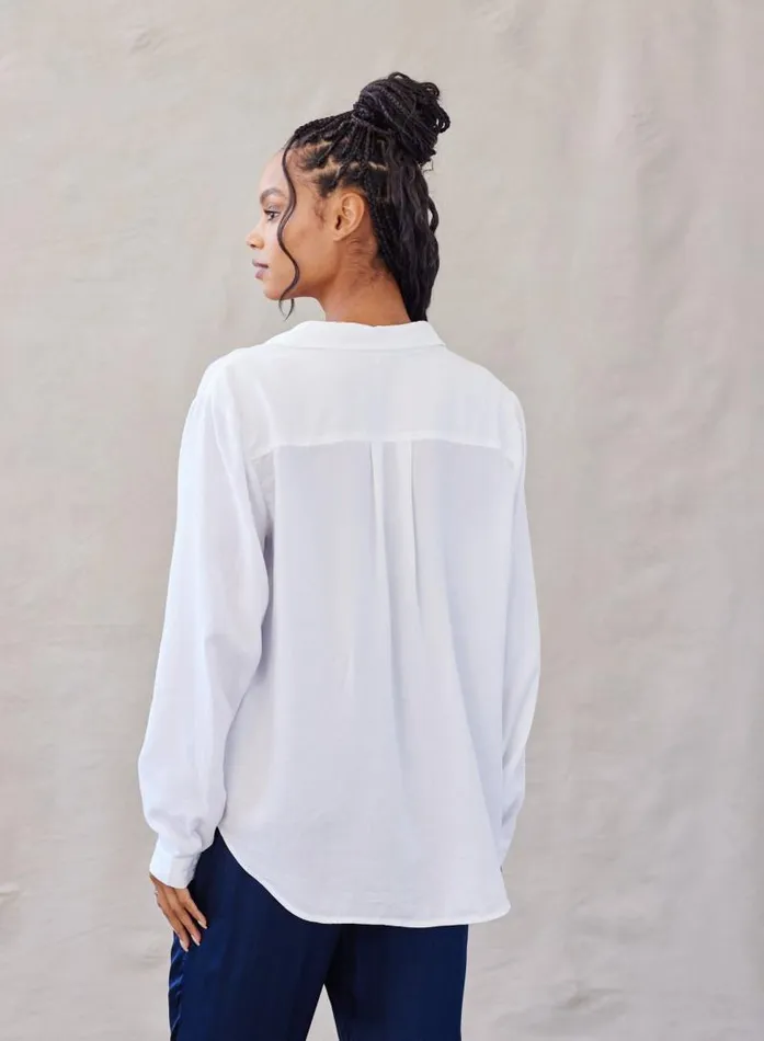 Two Pocket Classic Button Down 8211 White Women Bella Dahl Long Sleeve Two Pocket Classic Button Down 8211 White Women Bella Dahl Long Sleeve