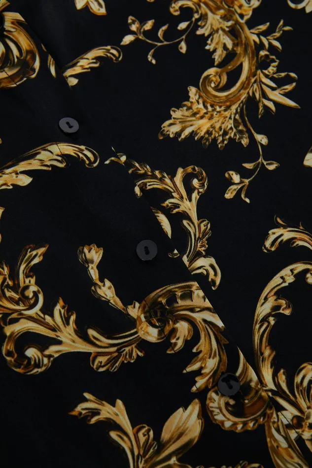 Tyler Silk Blouse Blackgold Barocco Swirl Women L039Agence Blouses and Tops Tyler Silk Blouse Blackgold Barocco Swirl Women L039Agence Blouses and Tops