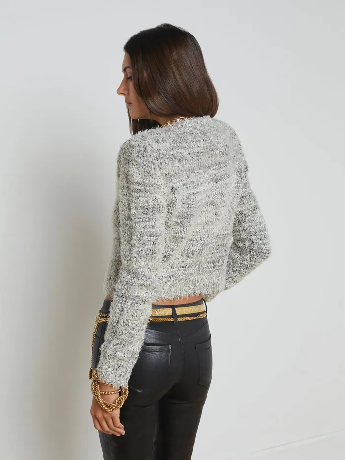 Una Cardigan Blackivorygold Multi Women L039Agence Knitwear Una Cardigan Blackivorygold Multi Women L039Agence Knitwear