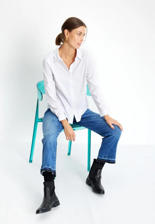 VALERIA SHIRT 15298 010 White 010 Women IN FRONT BLOUSES SHIRTS