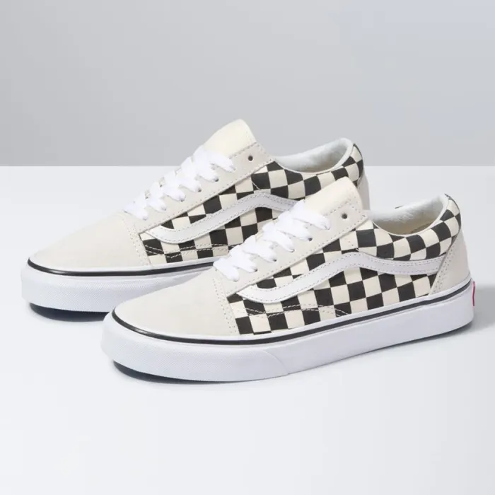 Vans Checkerboard Old Skool WhiteBlack Women Classics Shoes