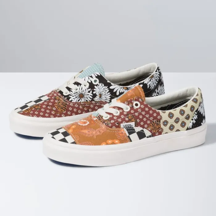 Vans Classics Shoes MenWomen Tiger Patchwork Era BlackTrue White