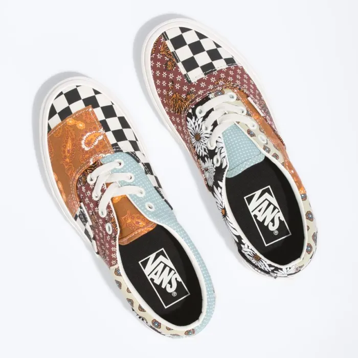 Vans Classics Shoes MenWomen Tiger Patchwork Era BlackTrue White Vans Classics Shoes MenWomen Tiger Patchwork Era BlackTrue White