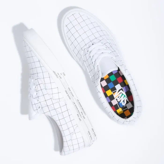 Vans UColor Era CheckerboardTrue White MenWomen Classics Shoes Vans UColor Era CheckerboardTrue White MenWomen Classics Shoes