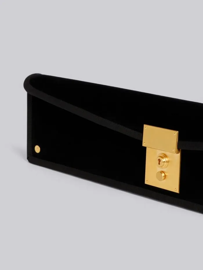 Velvet Grosgrain Frame Limousine Mrs Thom Clutch Black Women Thom Browne Purses and Wallets