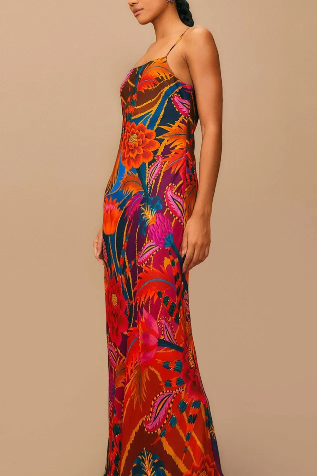 Vintage Wave Multicolor Lenzing Ecovero Viscose Maxi Dress Women FARM Rio Maxi Dresses Vintage Wave Multicolor Lenzing Ecovero Viscose Maxi Dress Women FARM Rio Maxi Dresses