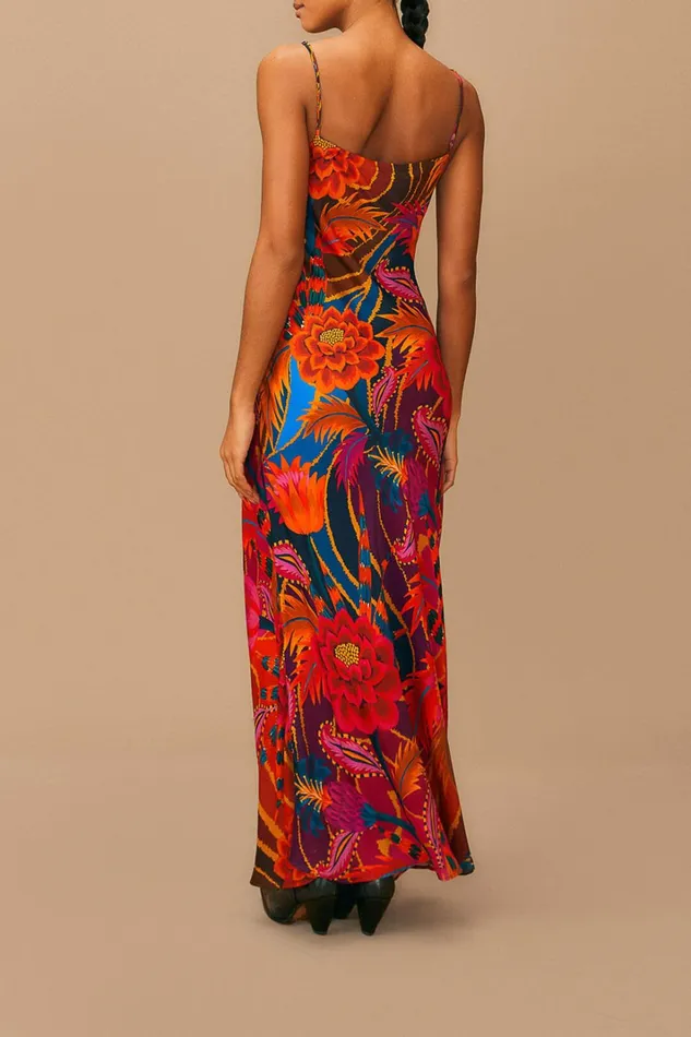 Vintage Wave Multicolor Lenzing Ecovero Viscose Maxi Dress Women FARM Rio Maxi Dresses Vintage Wave Multicolor Lenzing Ecovero Viscose Maxi Dress Women FARM Rio Maxi Dresses