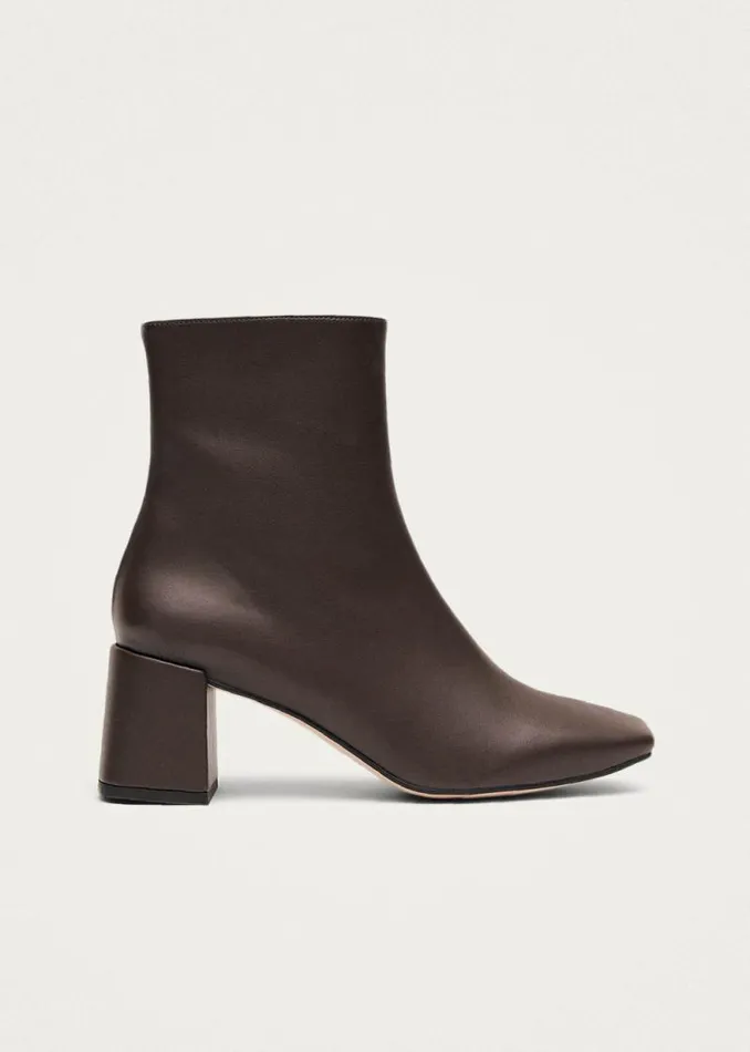 Watercolor Umber Brown Vegan Leather Ankle Boots Women ALOHAS Boots