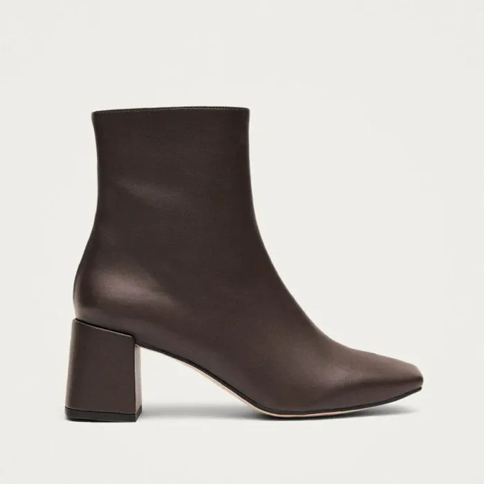 Watercolor Umber Brown Vegan Leather Ankle Boots Women ALOHAS Boots