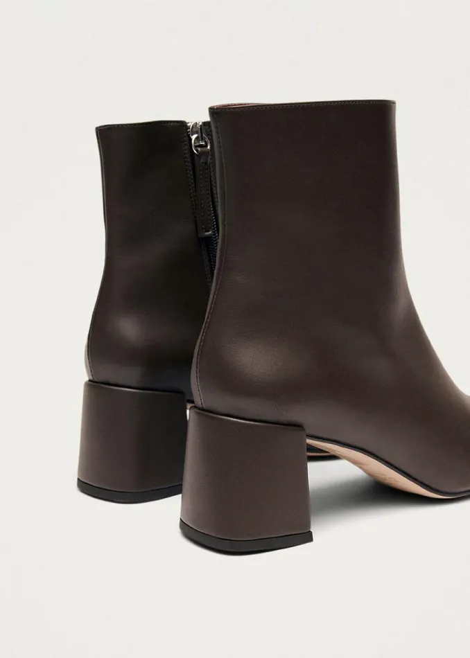 Watercolor Umber Brown Vegan Leather Ankle Boots Women ALOHAS Boots