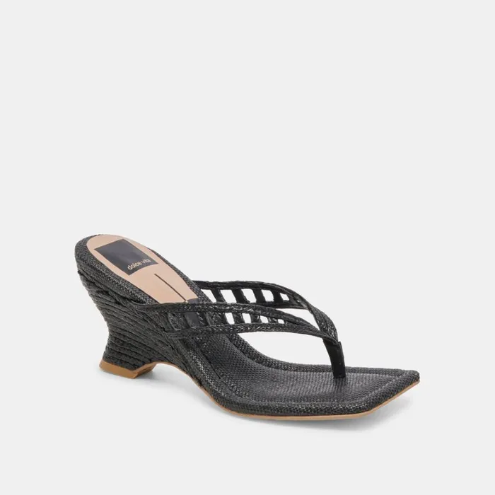 Wedges Women Dolce Vita Nullah Wedges Onyx Raffia