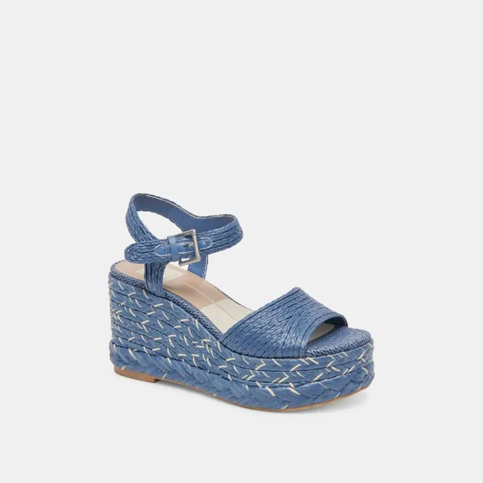 Wedges Women Dolce Vita Tiago Wedges Blue Raffia