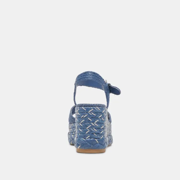 Wedges Women Dolce Vita Tiago Wedges Blue Raffia