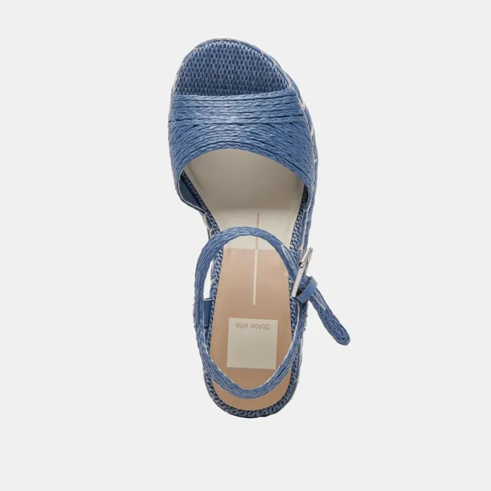 Wedges Women Dolce Vita Tiago Wedges Blue Raffia