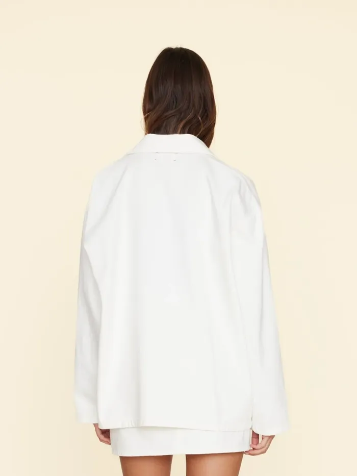 White Stanford Denim Jacket Sweaters and Jackets XRENA Women White Stanford Denim Jacket Sweaters and Jackets XRENA Women