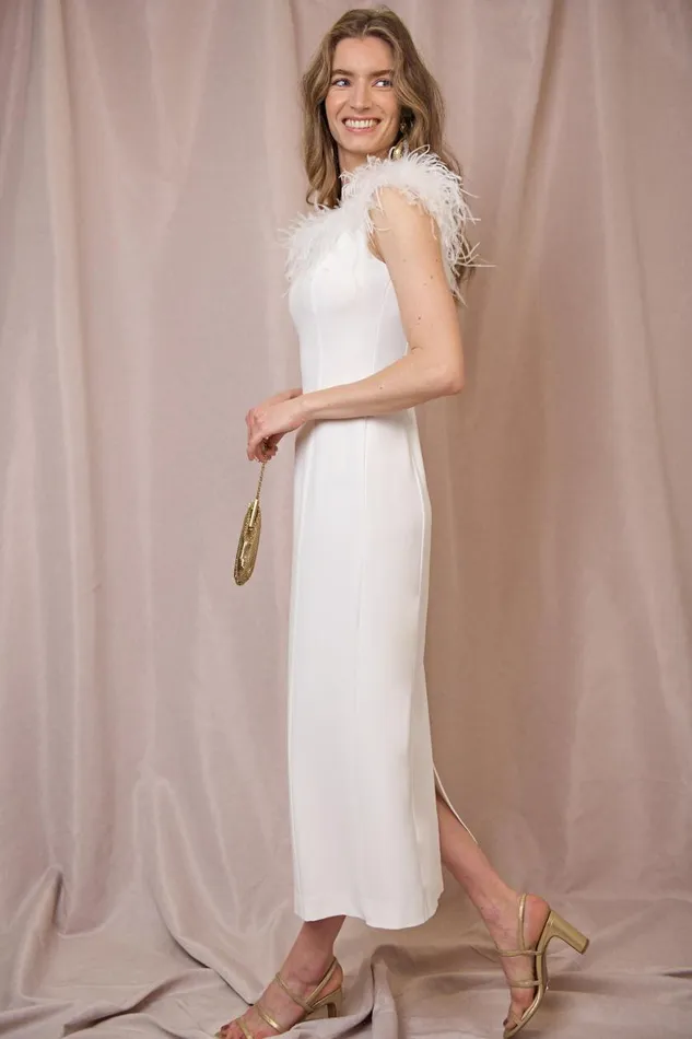 Winslett Ivory Feathers Women RIXO Bridal Winslett Ivory Feathers Women RIXO Bridal