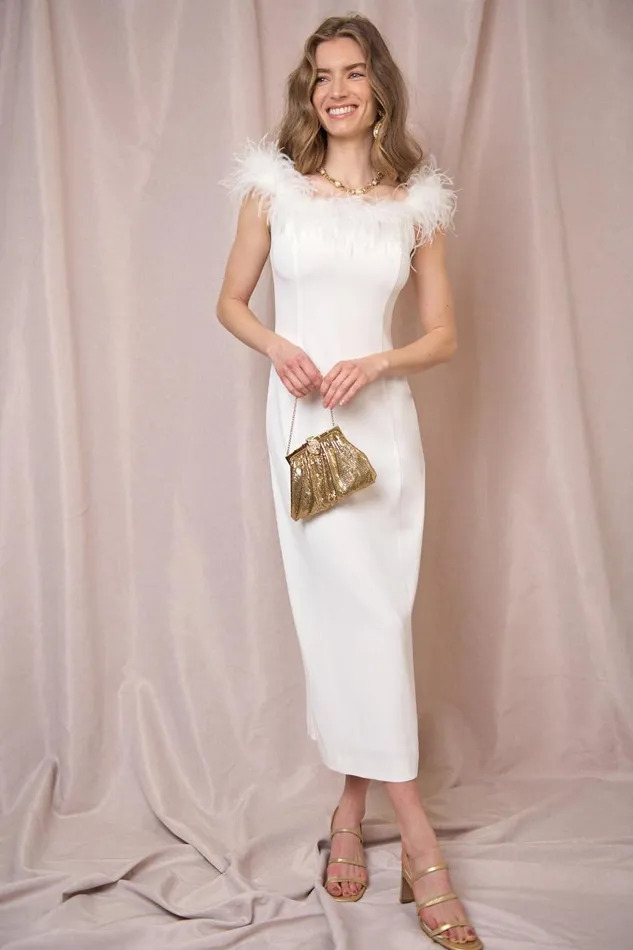 Winslett Ivory Feathers Women RIXO Bridal Winslett Ivory Feathers Women RIXO Bridal