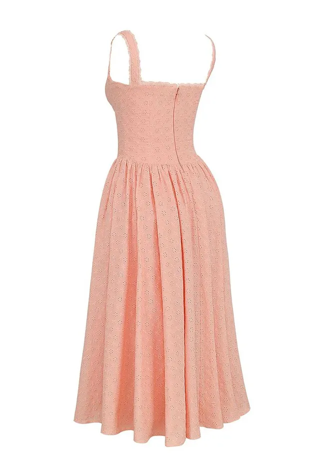 Women Adalyn Peach Broderie Anglais Midi Sundress House Of CB Dresses Women Adalyn Peach Broderie Anglais Midi Sundress House Of CB Dresses