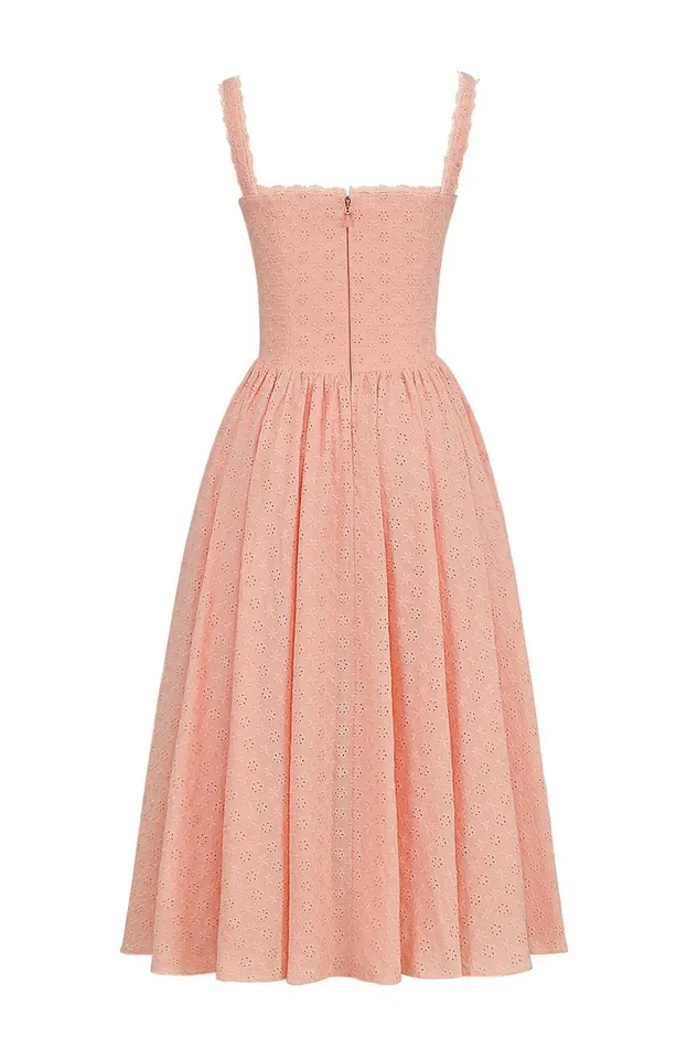 Women Adalyn Peach Broderie Anglais Midi Sundress House Of CB Dresses Women Adalyn Peach Broderie Anglais Midi Sundress House Of CB Dresses