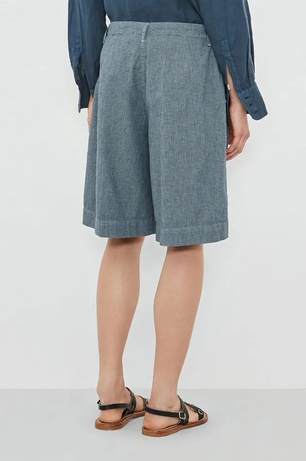 Women AIKA 8211 Cotton Linen Bermuda Shorts 8211 Avio Massimo Alba Trousers and Shorts Women AIKA 8211 Cotton Linen Bermuda Shorts 8211 Avio Massimo Alba Trousers and Shorts