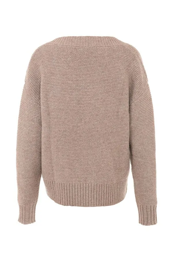 Women Alara Barley Chunky Natural Wool Cardigan House Of CB Tops Women Alara Barley Chunky Natural Wool Cardigan House Of CB Tops