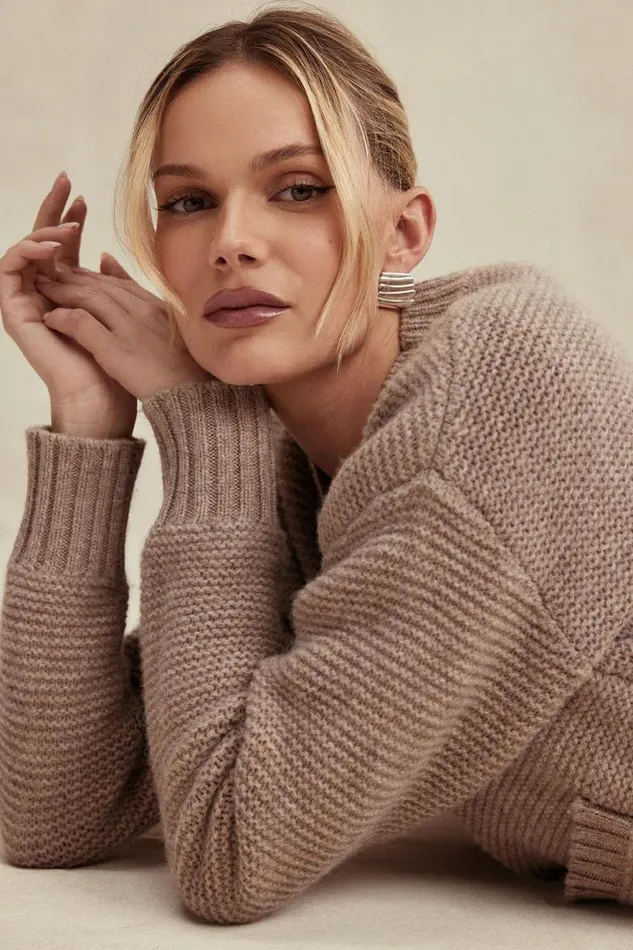 Women Alara Barley Chunky Natural Wool Cardigan House Of CB Tops Women Alara Barley Chunky Natural Wool Cardigan House Of CB Tops