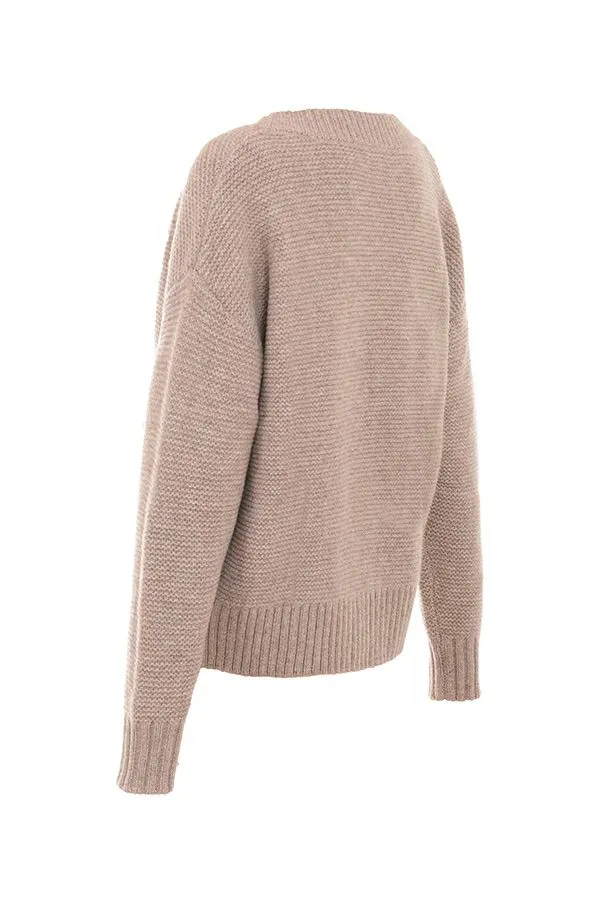 Women Alara Barley Chunky Natural Wool Cardigan House Of CB Tops Women Alara Barley Chunky Natural Wool Cardigan House Of CB Tops