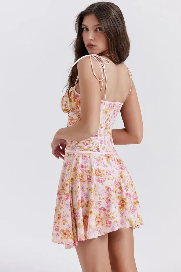 Women Alejandra Light Lavender Print Corset Dress House Of CB Dresses