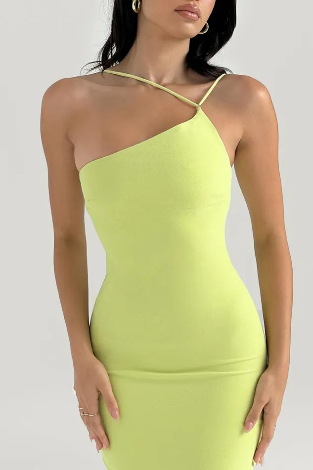 Women Alessia Lime Midi Dress House Of CB Dresses Women Alessia Lime Midi Dress House Of CB Dresses