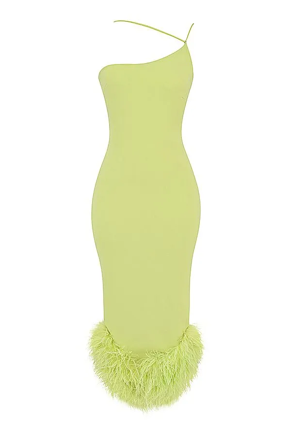Women Alessia Lime Midi Dress House Of CB Dresses Women Alessia Lime Midi Dress House Of CB Dresses
