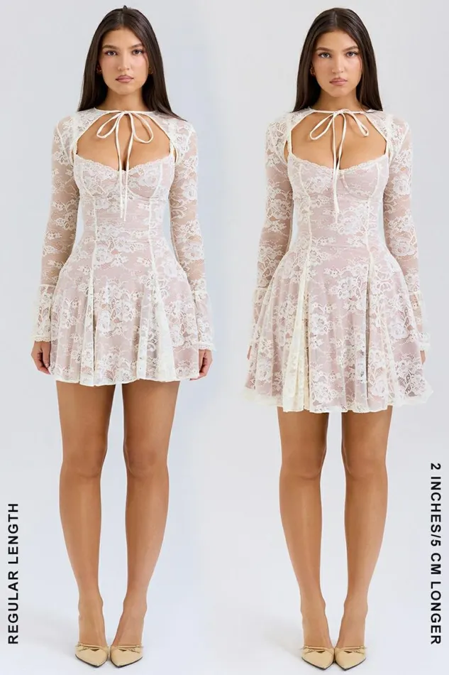 Women Alice Vintage Cream Lace Mini Dress House Of CB Dresses Women Alice Vintage Cream Lace Mini Dress House Of CB Dresses