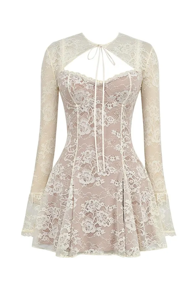Women Alice Vintage Cream Lace Mini Dress House Of CB Dresses Women Alice Vintage Cream Lace Mini Dress House Of CB Dresses