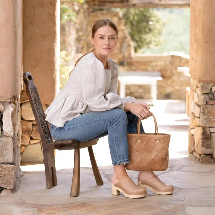 Women AllDay Heeled Clog Almond Nisolo Heels