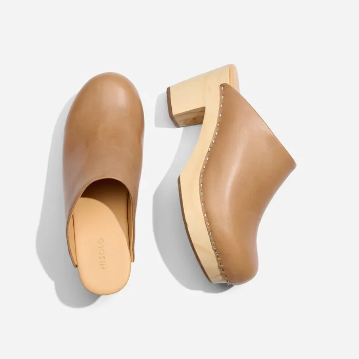 Women AllDay Heeled Clog Almond Nisolo Heels