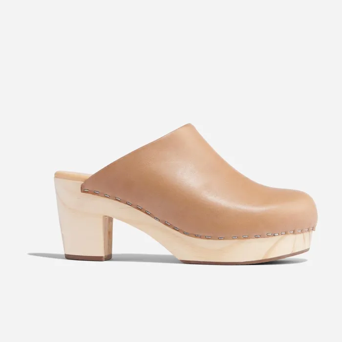 Women AllDay Heeled Clog Almond Nisolo Heels
