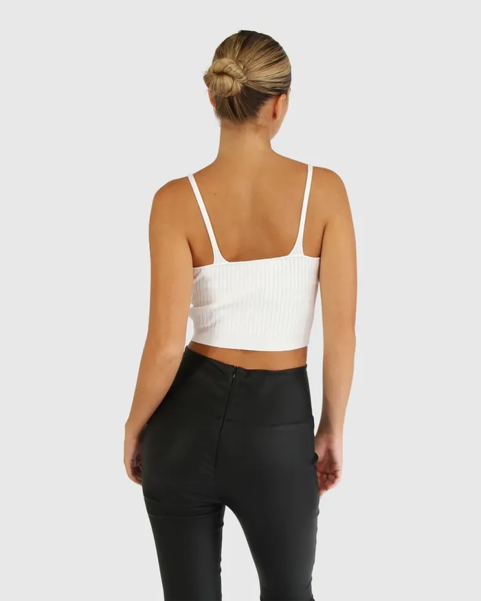 Women All I Need Knit Crop 8211 Cream Knitwear Belle and Bloom