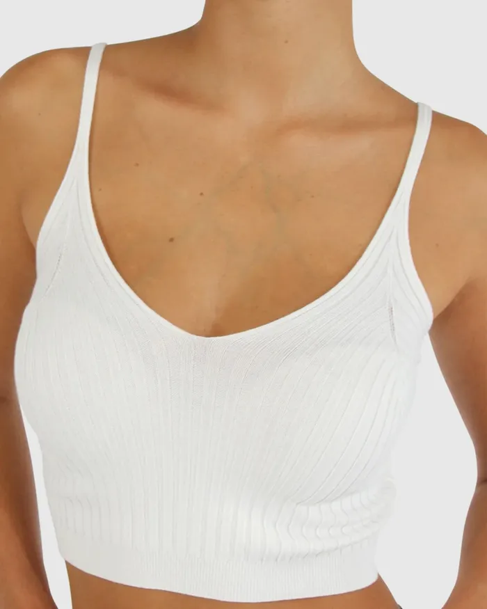 Women All I Need Knit Crop 8211 Cream Knitwear Belle and Bloom