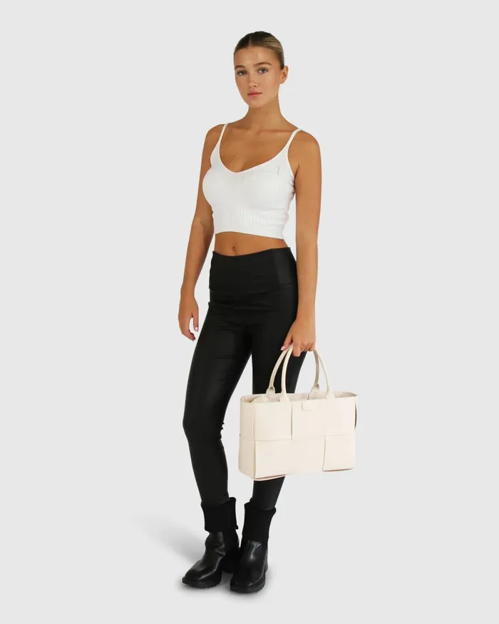 Women All I Need Knit Crop 8211 Cream Knitwear Belle and Bloom