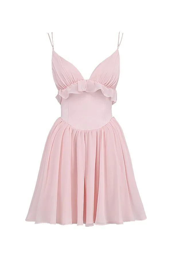 Women Amaris Ballerina Pink Baby Doll Mini Dress House Of CB Dresses Women Amaris Ballerina Pink Baby Doll Mini Dress House Of CB Dresses