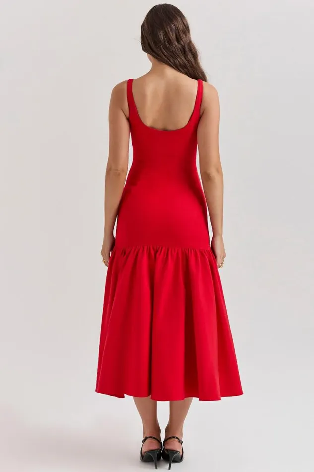 Women Amore Scarlet Dropped Waist Midi Dress House Of CB Dresses Women Amore Scarlet Dropped Waist Midi Dress House Of CB Dresses
