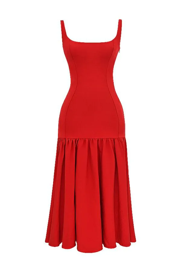 Women Amore Scarlet Dropped Waist Midi Dress House Of CB Dresses Women Amore Scarlet Dropped Waist Midi Dress House Of CB Dresses