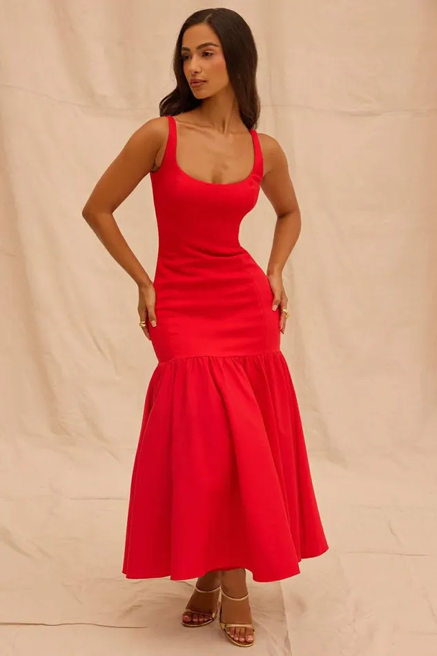 Women Amore Scarlet Dropped Waist Midi Dress House Of CB Dresses Women Amore Scarlet Dropped Waist Midi Dress House Of CB Dresses