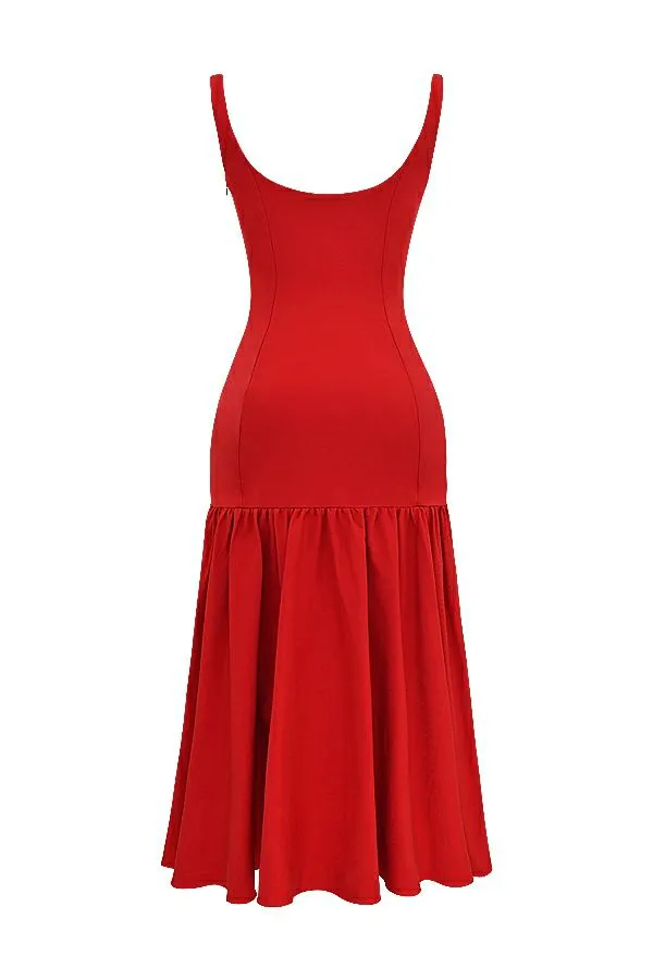 Women Amore Scarlet Dropped Waist Midi Dress House Of CB Dresses Women Amore Scarlet Dropped Waist Midi Dress House Of CB Dresses