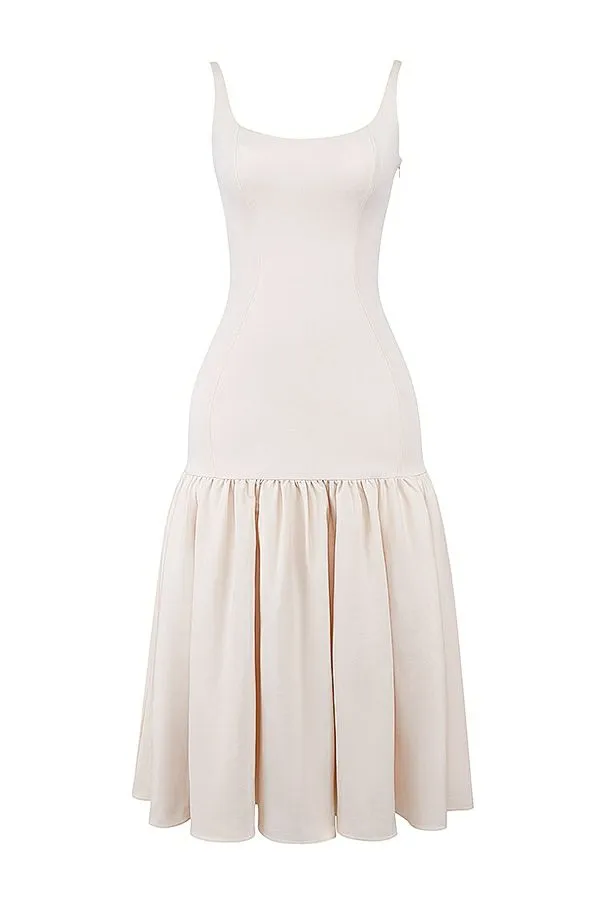 Women Amore Vintage Cream Dropped Waist Midi Dress House Of CB Dresses Women Amore Vintage Cream Dropped Waist Midi Dress House Of CB Dresses