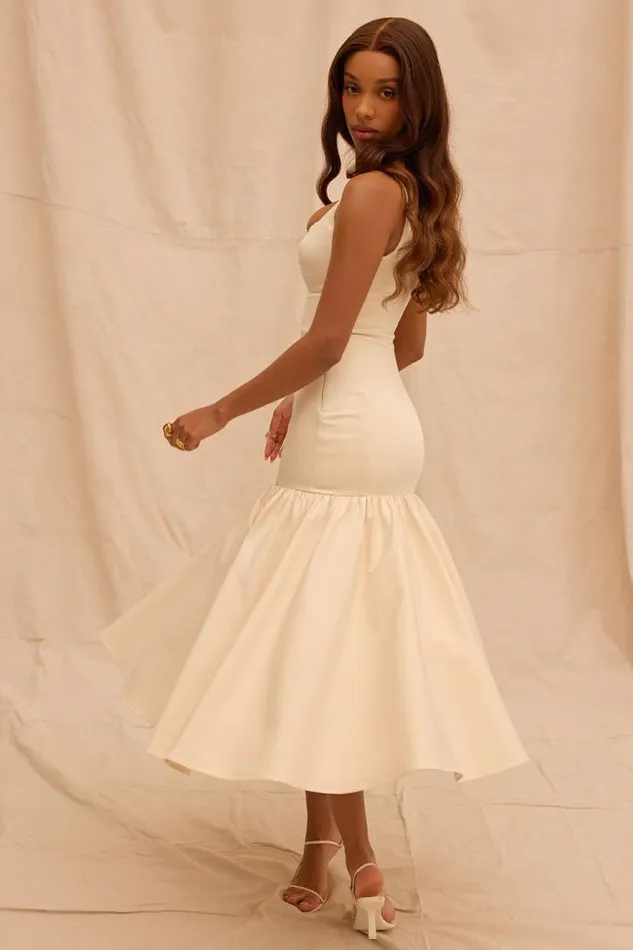 Women Amore Vintage Cream Dropped Waist Midi Dress House Of CB Dresses Women Amore Vintage Cream Dropped Waist Midi Dress House Of CB Dresses
