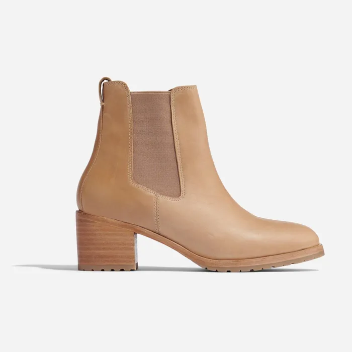 Women Ana GoTo Heeled Chelsea Boot Almond Nisolo Boots